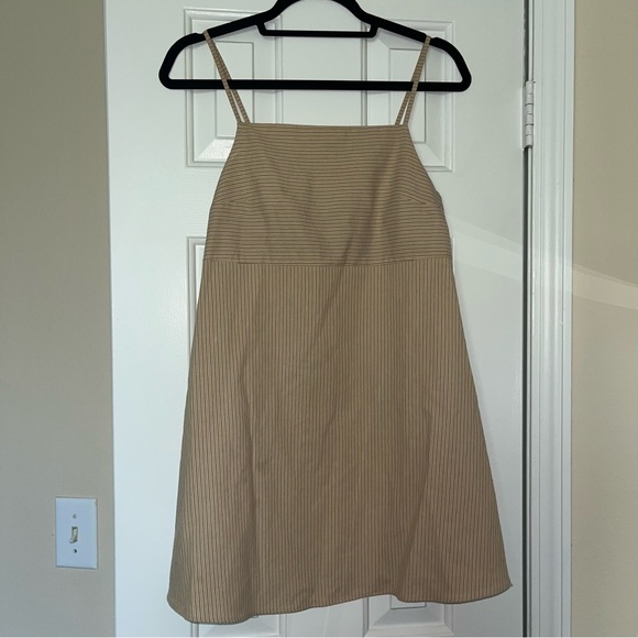 Striped Tan Zara Mini Dress - Picture 4 of 6